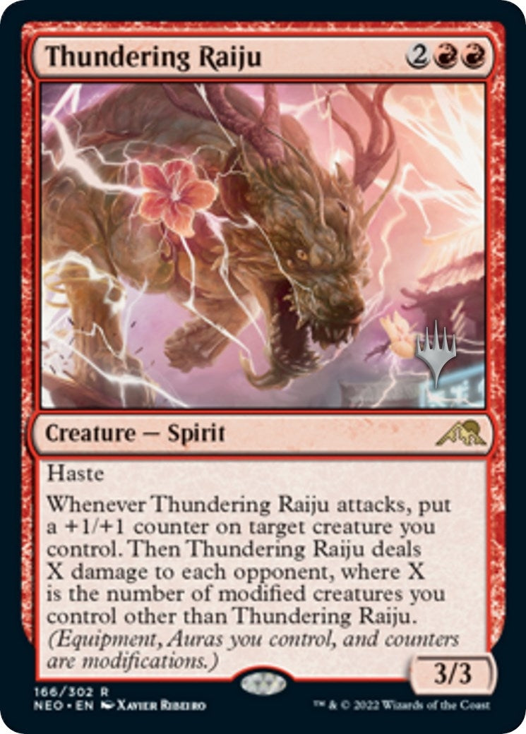 Image for Thundering Raiju (166) (Promo Pack: Kamigawa: Neon Dynasty) - Magic: The Gathering