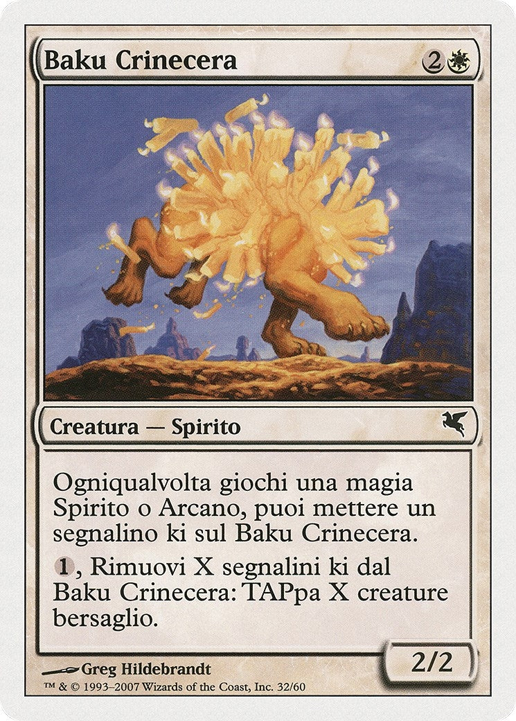 Image for Waxmane Baku (Italian) - "Baku Crinecera" (C32) (C32) (Magic Encyclopedia 2005 (Salvat/Hachette)) - Magic: The Gathering