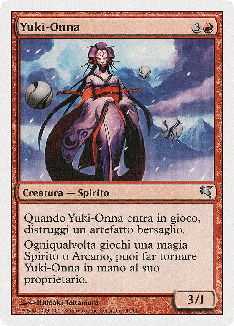 Image for Yuki-Onna (Italian) - "Yuki-Onna" (C41) (Magic Encyclopedia 2005 (Salvat/Hachette)) - Magic: The Gathering