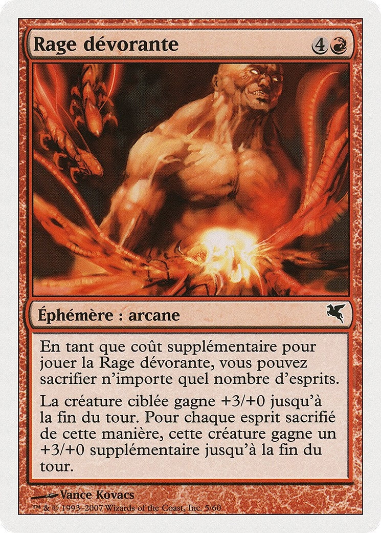 Image for Devouring Rage (French) - "Rage dévorante" (C5) (Magic Encyclopedia 2005 (Salvat/Hachette)) - Magic: The Gathering