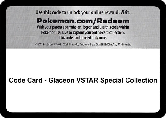 Image for Code Card - Glaceon VSTAR Special Collection (SWSH09: Brilliant Stars) - Pokemon