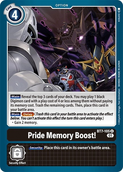 Image for Pride Memory Boost! (BT7-105 U) (Next Adventure) - Digimon Card Game