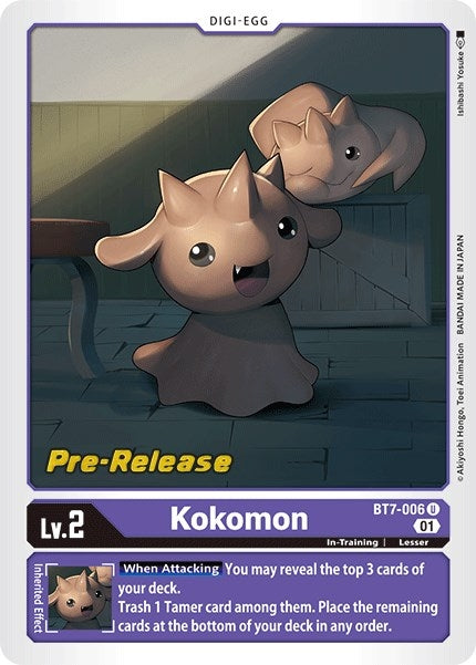 Image for Kokomon (BT7-006 U) (Next Adventure Pre-Release Cards) - Digimon Card Game