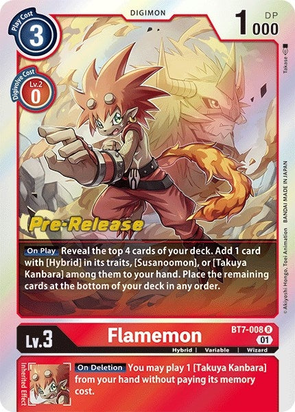 Image for Flamemon (BT7-008 R) (Next Adventure Pre-Release Cards) - Digimon Card Game