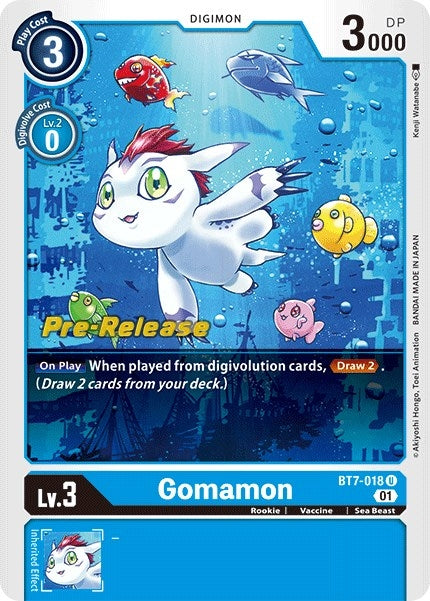 Image for Gomamon (BT7-018 U) (Next Adventure Pre-Release Cards) - Digimon Card Game