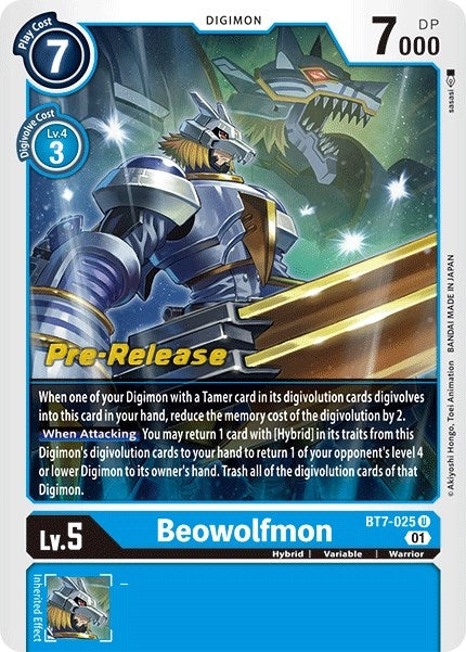Image for Beowolfmon (BT7-025 U) (Next Adventure Pre-Release Cards) - Digimon Card Game