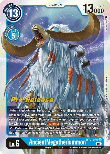 Image for AncientMegatheriummon (BT7-030 R) (Next Adventure Pre-Release Cards) - Digimon Card Game
