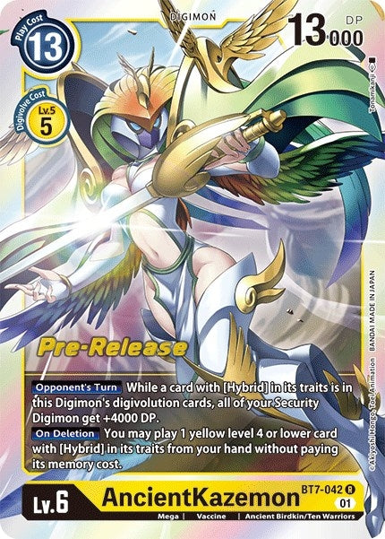 Image for AncientKazemon (BT7-042 R) (Next Adventure Pre-Release Cards) - Digimon Card Game