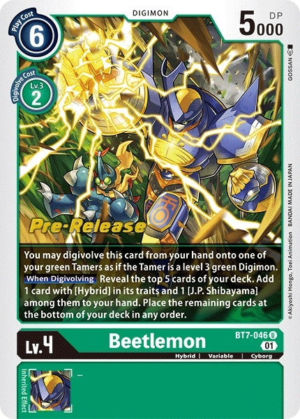 Image for Beetlemon (BT7-046 U) (Next Adventure Pre-Release Cards) - Digimon Card Game