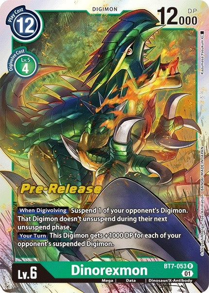 Image for Dinorexmon (BT7-053 R) (Next Adventure Pre-Release Cards) - Digimon Card Game