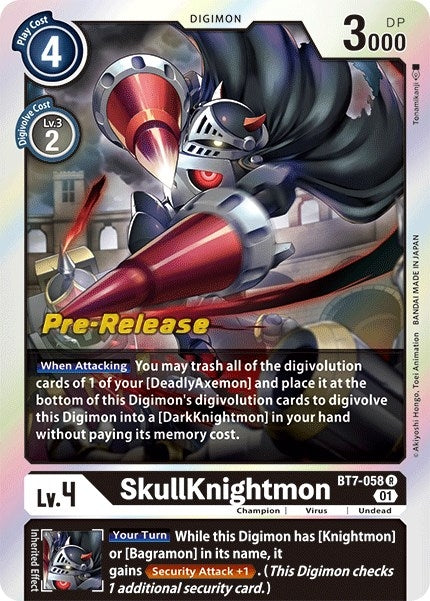 Image for SkullKnightmon (BT7-058 R) (Next Adventure Pre-Release Cards) - Digimon Card Game