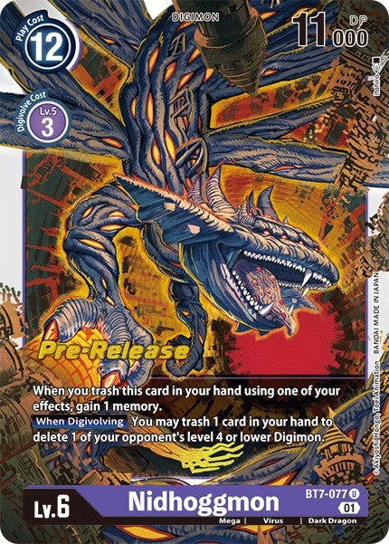 Image for Nidhoggmon (BT7-077 U) (Next Adventure Pre-Release Cards) - Digimon Card Game