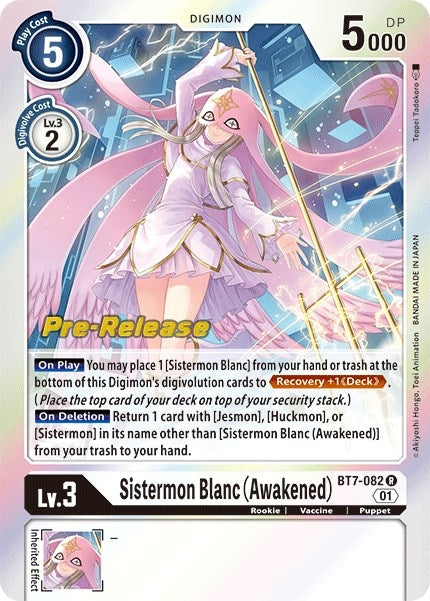 Image for Sistermon Blanc (Awakened) (BT7-082 R) (Next Adventure Pre-Release Cards) - Digimon Card Game