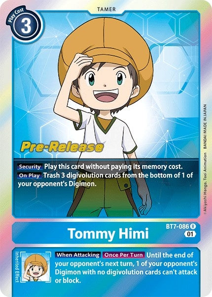 Image for Tommy Himi (BT7-086 R) (Next Adventure Pre-Release Cards) - Digimon Card Game