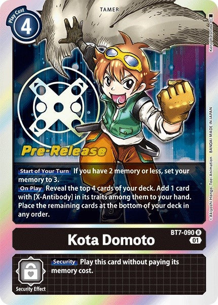 Image for Kota Domoto (BT7-090 R) (Next Adventure Pre-Release Cards) - Digimon Card Game