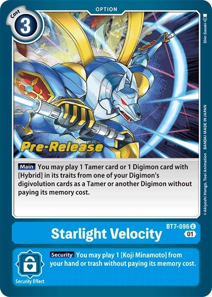 Image for Starlight Velocity (BT7-096 U) (Next Adventure Pre-Release Cards) - Digimon Card Game