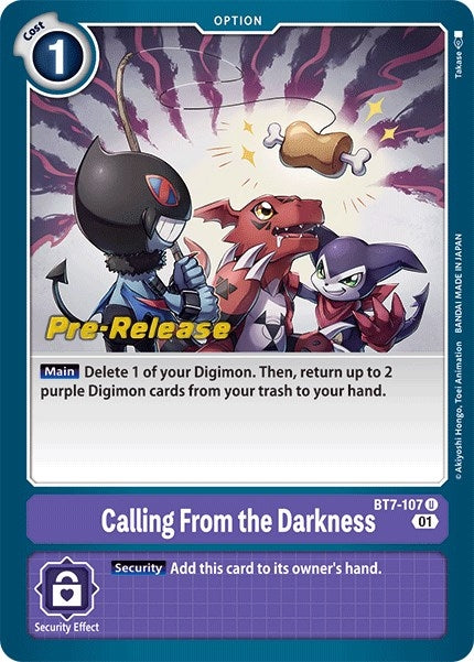 Image for Calling From the Darkness (BT7-107 U) (Next Adventure Pre-Release Cards) - Digimon Card Game