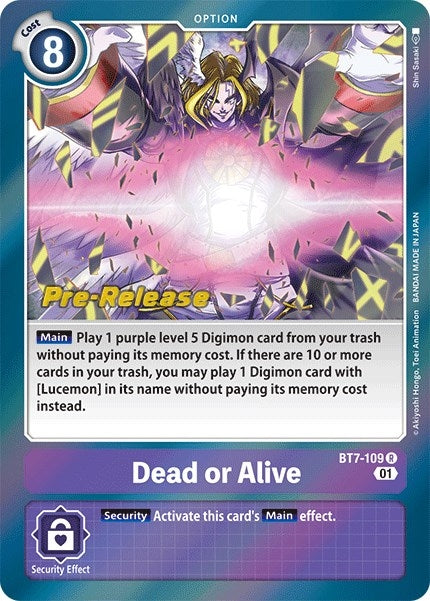 Image for Dead or Alive (BT7-109 R) (Next Adventure Pre-Release Cards) - Digimon Card Game