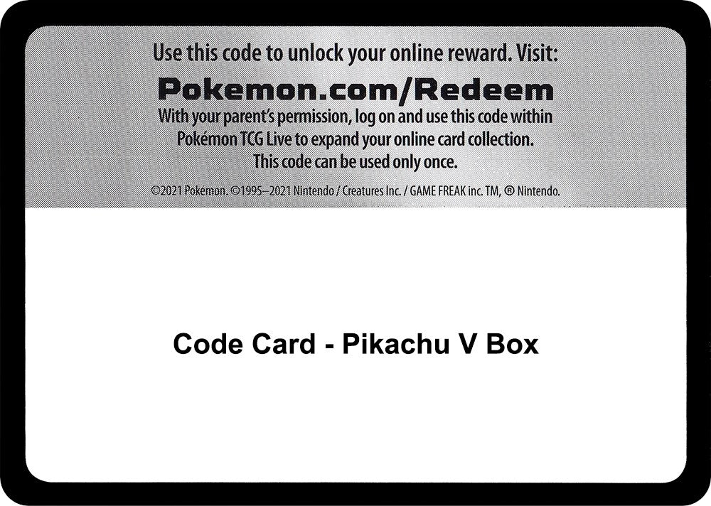 Image for Code Card - Pikachu V Box (Miscellaneous Cards & Products) - Pokemon