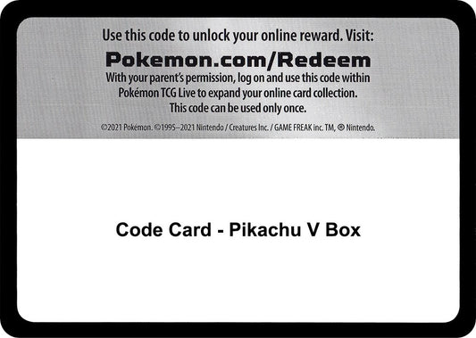 Image for Code Card - Pikachu V Box (Miscellaneous Cards & Products) - Pokemon