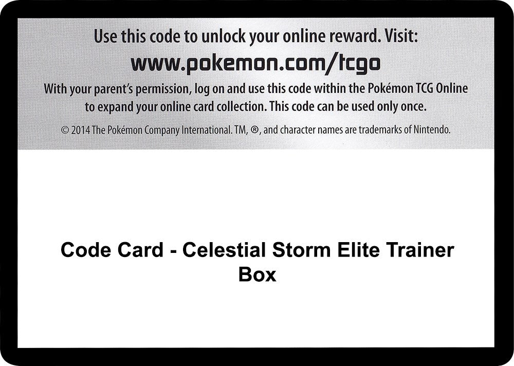 Image for Code Card - Celestial Storm Elite Trainer Box (SM - Celestial Storm) - Pokemon