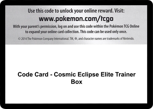 Image for Code Card - Cosmic Eclipse Elite Trainer Box (SM - Cosmic Eclipse) - Pokemon