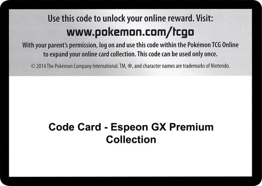 Image for Code Card - Espeon GX Premium Collection (SM - Guardians Rising) - Pokemon