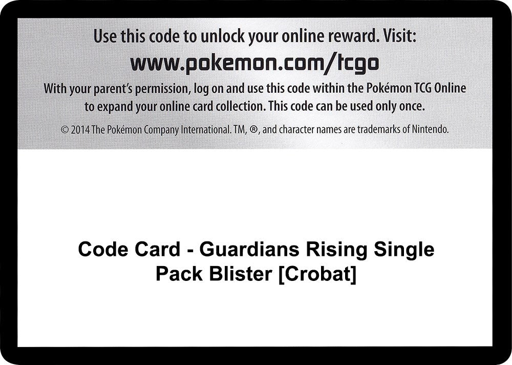 Image for Code Card - Guardians Rising Single Pack Blister [Crobat] (SM - Guardians Rising) - Pokemon