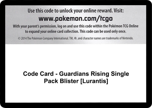 Image for Code Card - Guardians Rising Single Pack Blister [Lurantis] (SM - Guardians Rising) - Pokemon