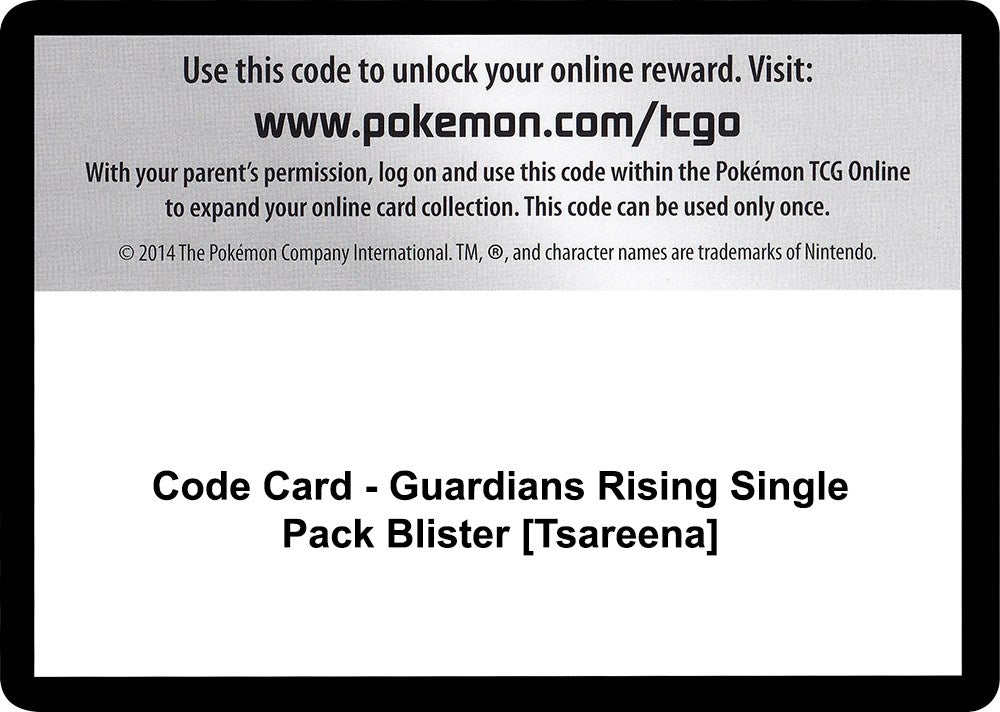 Image for Code Card - Guardians Rising Single Pack Blister [Tsareena] (SM - Guardians Rising) - Pokemon