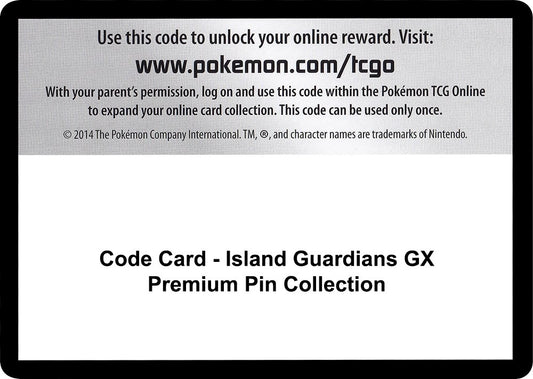 Image for Code Card - Island Guardians GX Premium Pin Collection (SM - Lost Thunder) - Pokemon