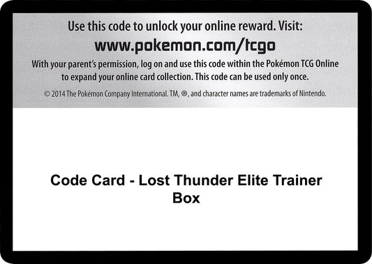 Image for Code Card - Lost Thunder Elite Trainer Box (SM - Lost Thunder) - Pokemon