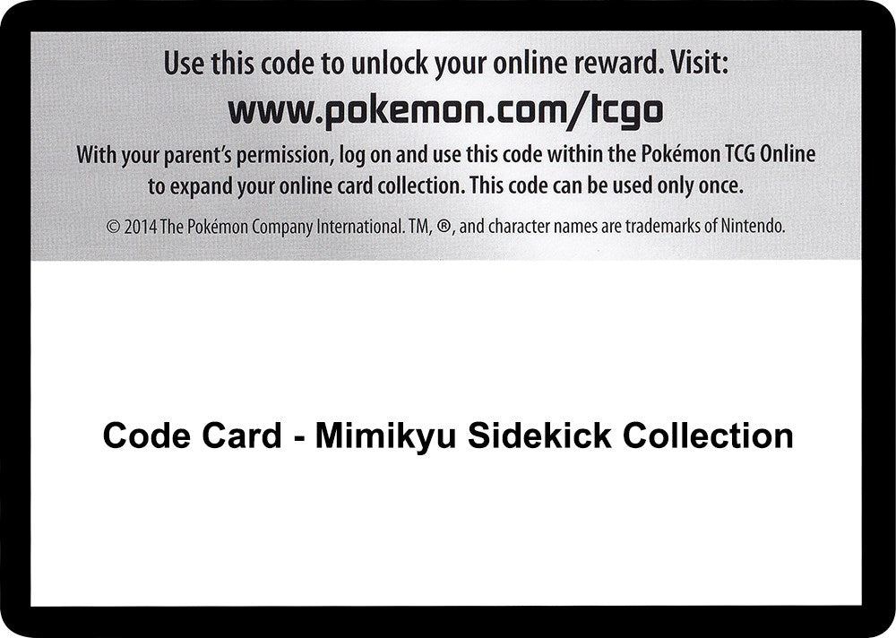 Image for Code Card - Mimikyu Sidekick Collection (SM - Crimson Invasion) - Pokemon