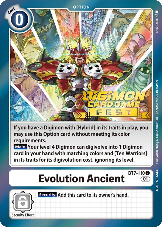 Image for Evolution Ancient (Digimon Card Game Fest 2022) (BT7-110 R) (Next Adventure) - Digimon Card Game