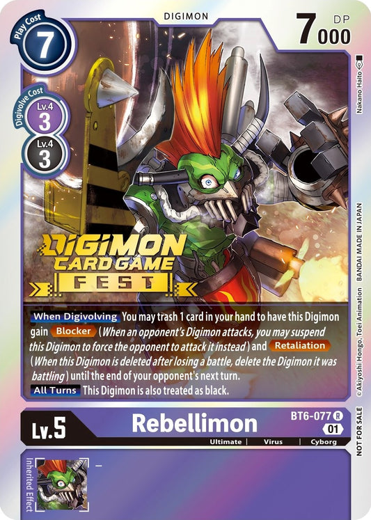 Image for Rebellimon (Digimon Card Game Fest 2022) (BT6-077 R) (Double Diamond) - Digimon Card Game