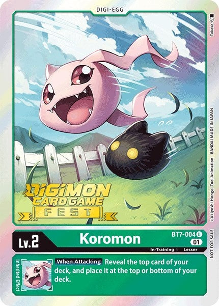 Image for Koromon (Digimon Card Game Fest 2022) (BT7-004 U) (Next Adventure) - Digimon Card Game