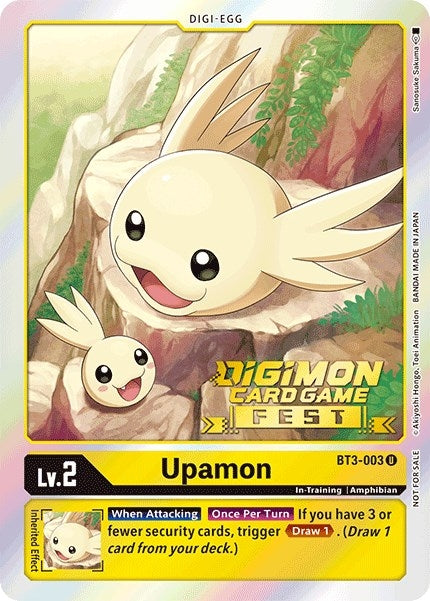 Image for Upamon - BT3-003 (Digimon Card Game Fest 2022) (BT3-003 U) (Release Special Booster 1.0) - Digimon Card Game