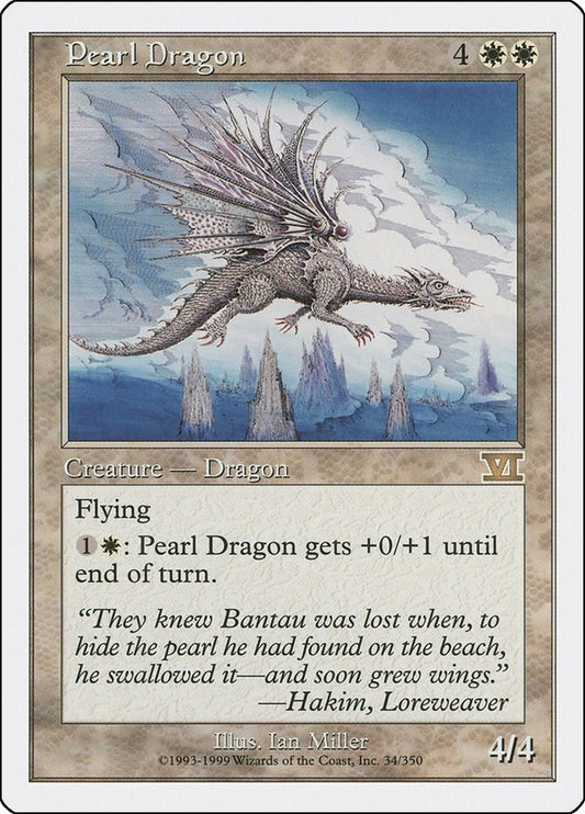 Image for Pearl Dragon (34) (Classic Sixth Edition) - Magic: The Gathering