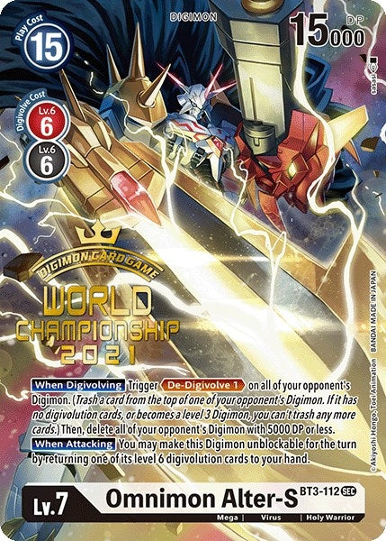 Image for Omnimon Alter-S (Secret Rare) (World Championship 2021) (BT3-112 SEC) (Release Special Booster 1.0) - Digimon Card Game