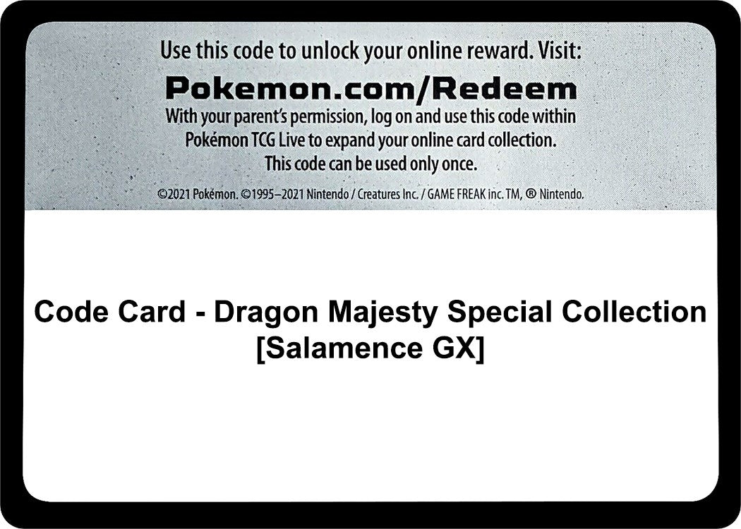 Image for Code Card - Dragon Majesty Special Collection [Salamence GX] (Dragon Majesty) - Pokemon