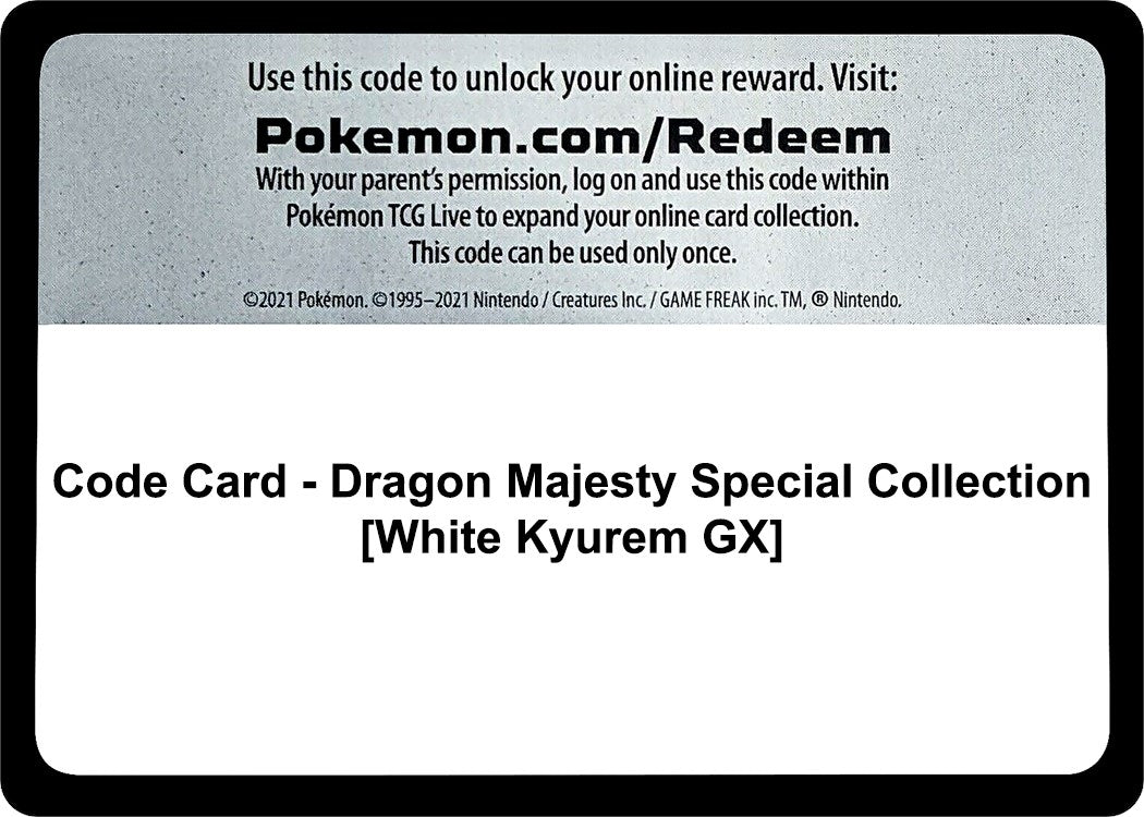 Image for Code Card - Dragon Majesty Special Collection [White Kyurem GX] (Dragon Majesty) - Pokemon