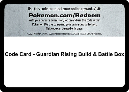 Image for Code Card - Guardian Rising Build & Battle Box (SM - Guardians Rising) - Pokemon