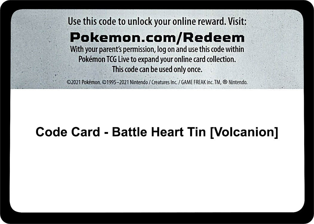 Image for Code Card - Battle Heart Tin [Volcanion] (Miscellaneous Cards & Products) - Pokemon