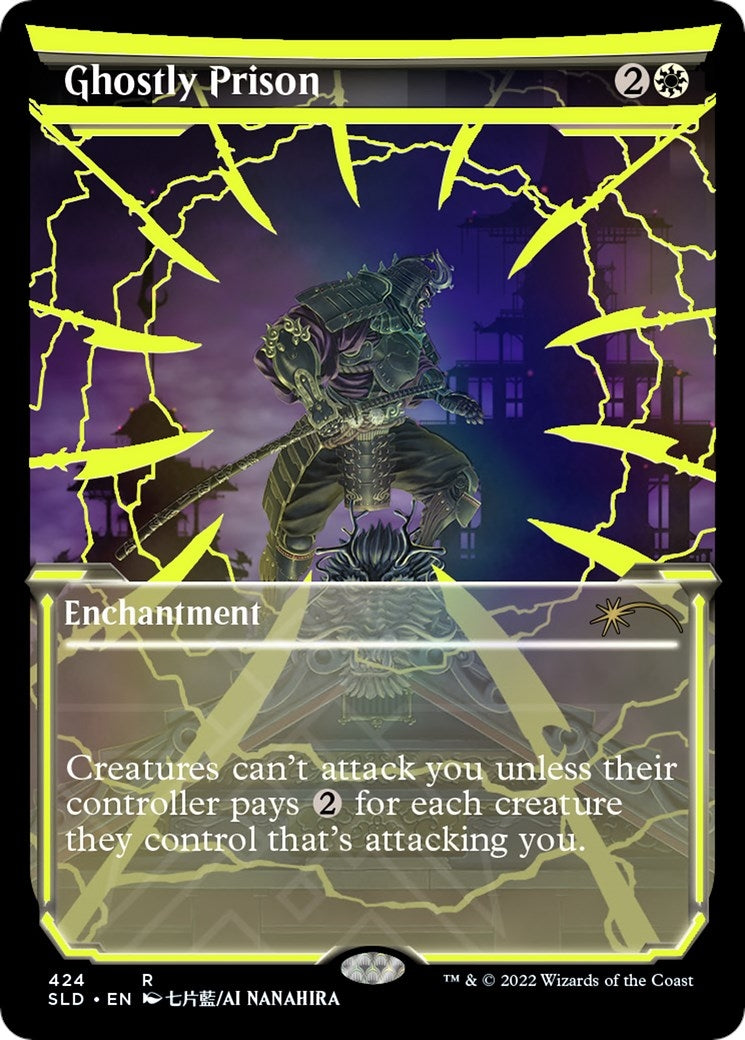 Image for Ghostly Prison (Neon Yellow) (424) (Secret Lair Drop Series) - Magic: The Gathering