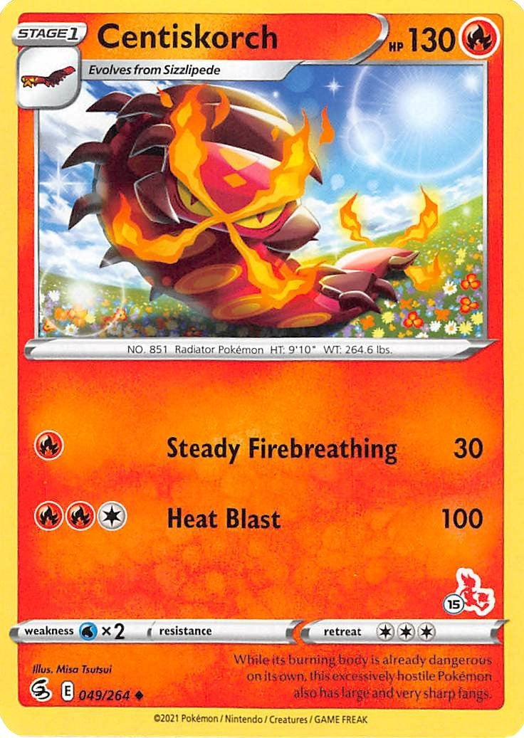 Image for Centiskorch - 049/264 (#15 Cinderace Stamped) (049/264) (Battle Academy 2022) - Pokemon