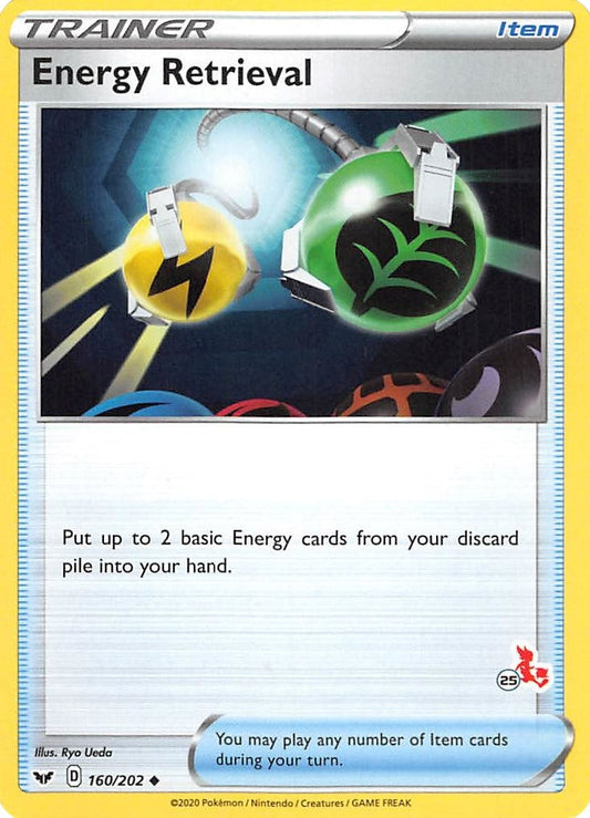 Image for Energy Retrieval - 160/202 (#25 Cinderace Stamped) (160/202) (Battle Academy 2022) - Pokemon