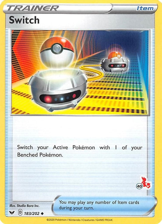 Image for Switch - 183/202 (#40 Cinderace Stamped) (183/202) (Battle Academy 2022) - Pokemon
