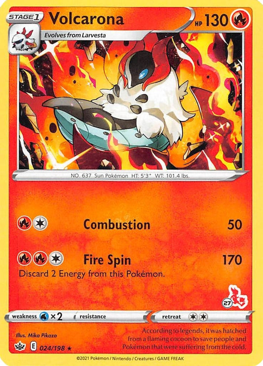 Image for Volcarona - 024/198 (#27 Cinderace Stamped) (024/198) (Battle Academy 2022) - Pokemon