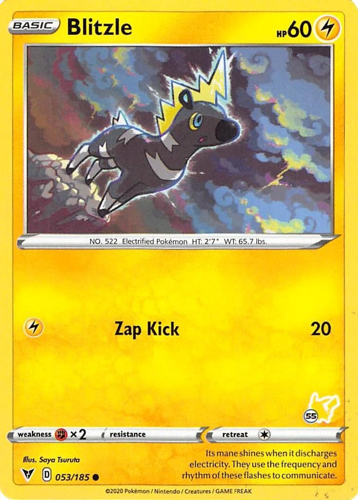 Image for Blitzle - 053/185 (#55 Pikachu Stamped) (053/185) (Battle Academy 2022) - Pokemon