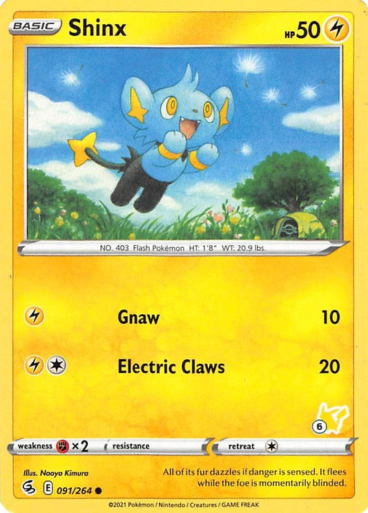 Image for Shinx - 091/264 (#6 Pikachu Stamped) (091/264) (Battle Academy 2022) - Pokemon
